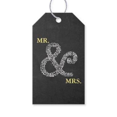 Chalkboard Mr & Mrs Wedding Shower Party Gift Tags