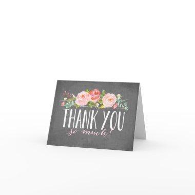 Chalkboard Rose Garden | Thank You Invitations