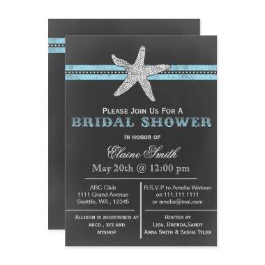 chalkboard starfish beach  Invite