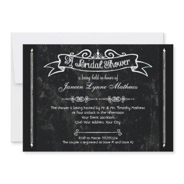 Chalkboard Style Rustic Swirl