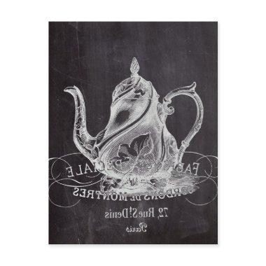 Chalkboard teapot Alice in Wonderland tea party PostInvitations