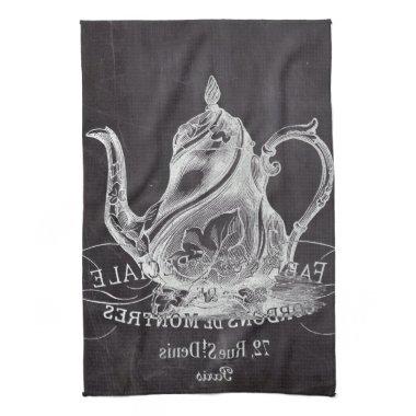 Chalkboard teapot Alice in Wonderland tea party Towel
