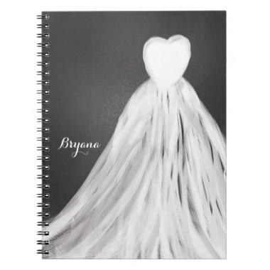 Chalkboard Wedding Dress Bridal Shower Journal