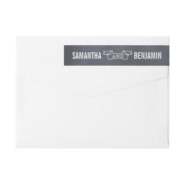 Chalked Frame Save The Date Wraparound Label