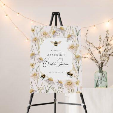 Chamomile & Daisies Bridal Shower Pink Welcome Foam Board