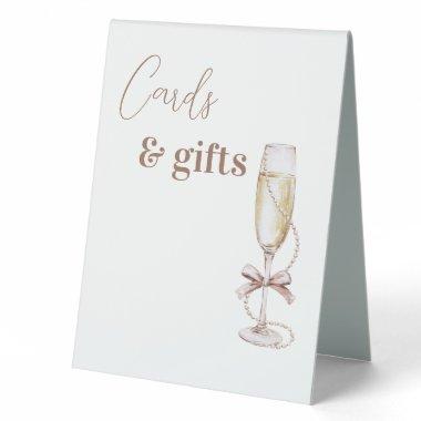 Champagne and Pearls  and Gifts Sign