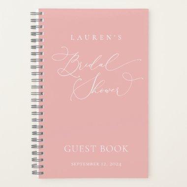 Champagne Blush Modern Bridal Shower Guest Book