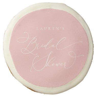 Champagne Blush Modern Bridal Shower Sugar Cookie