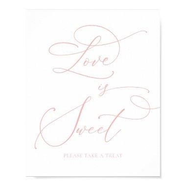 Champagne Blush Pink Love is Sweet Dessert Bar Poster