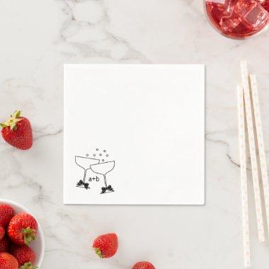 Champagne Bows Napkins