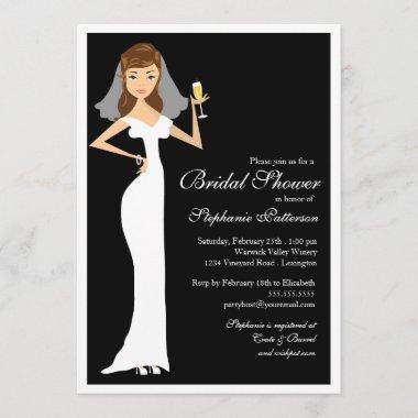 Champagne Bridal Shower Celebration Invitations