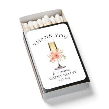 Champagne Brunch and Bubbly Bridal Shower Matchboxes