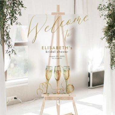 Champagne brunch and bubbly  welcome acrylic sign