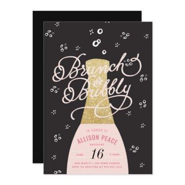 Champagne Brunch and Bubbly Shower Invitations