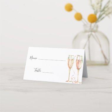 Champagne Brunch & Bubbly Bridal Shower Place Invitations
