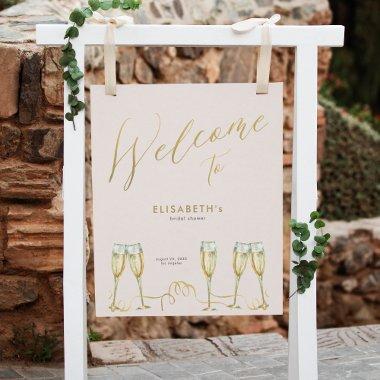 Champagne brunch bubbly  welcome sign