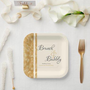 Champagne Bubbles Brunch Bubbly Bridal Shower Paper Plates