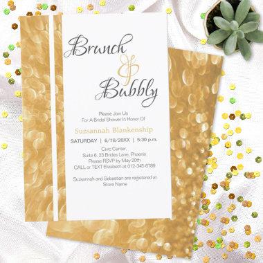 Champagne Bubbles Brunch Bubbly Invitations