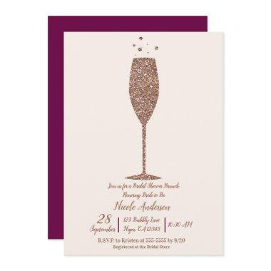 Champagne Bubbly Rose Gold  Brunch