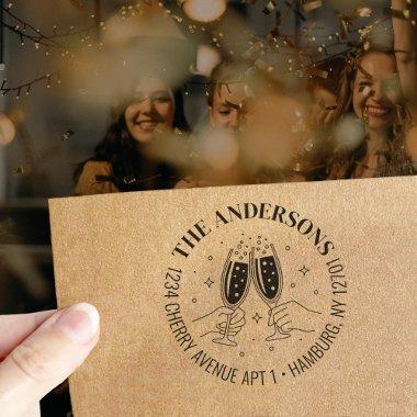 Champagne Celebration  Return Address Self-inking Stamp