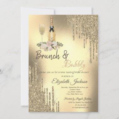 Champagne Drips Brunch & Bubbly Bridal Shower Invitations