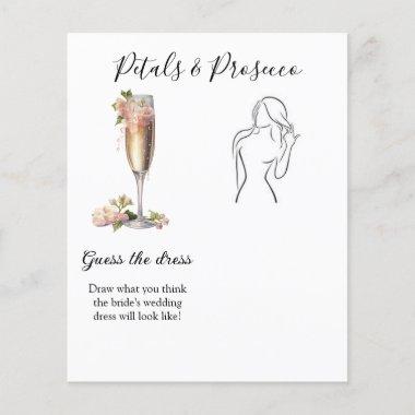 Champagne Floral Guess Dress Bridal Shower Game