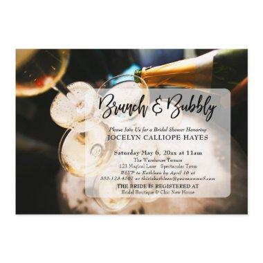 Champagne Photo Brunch & Bubbly Handwriting