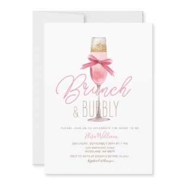Champagne Pink Bow Brunch & Bubbly