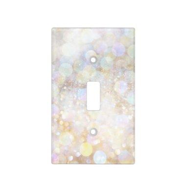 Champagne Rainbow Bokeh Glitter Glam Girly Girls Light Switch Cover