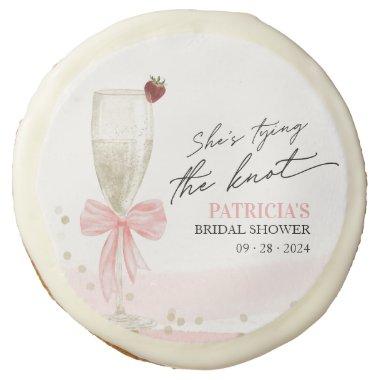 Champagne She's Tying the Knot  Sugar Cookie