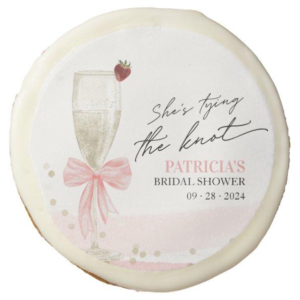 Champagne She's Tying the Knot  Sugar Cookie