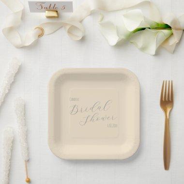 Champagne Simple Style  Paper Plates