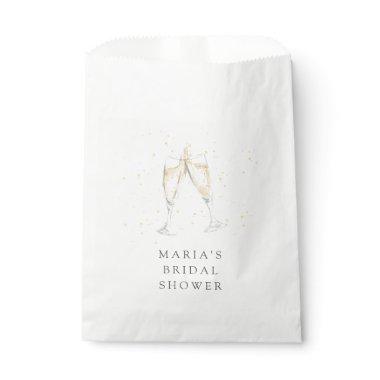 Champagne Toast Personalized Bridal Shower Favor Bag