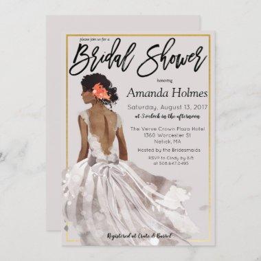 CHANGE COLOR - Fashion Bridal Shower Invitations