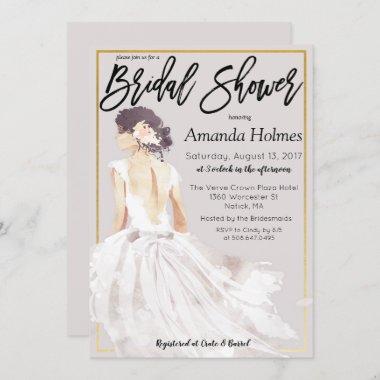 CHANGE COLOR - Fashion Bridal Shower Invitations