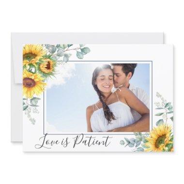 Change of Plans Love is Patient Postponed Wedding Invitations