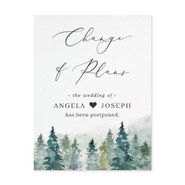 Change of Plans New Date Winter Forest Pine Trees Post