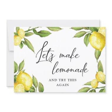 Change the Date Lemons Greenery Postponed Invitations