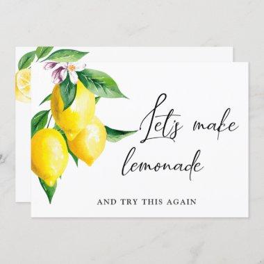 Change the Date Lemons Greenery Postponed Wedding Invitations
