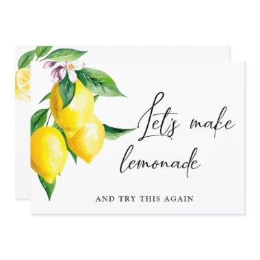 Change the Date Lemons Greenery Postponed Wedding Invitations