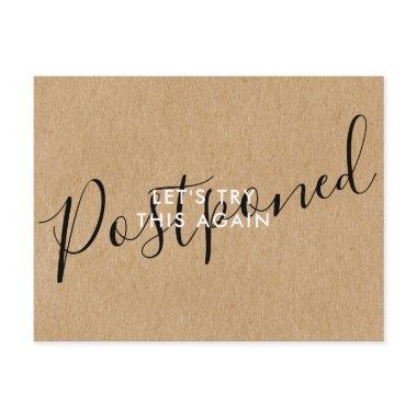 Change the Date Postponed Cancelled Event Rustic Post
