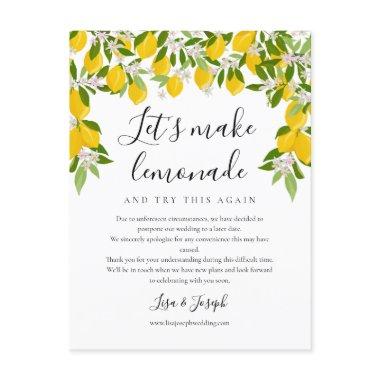 Change the Date Postponed Cancelled Lemons Photo Announcement Post
