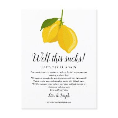 Change the Date Postponed Cancelled Lemons Photo Announcement Post