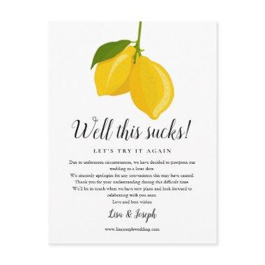 Change the Date Postponed Cancelled Lemons Photo Post