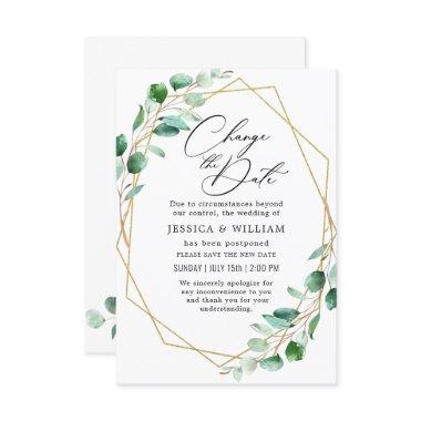 Change the Date Postponed Elegant Eucalyptus