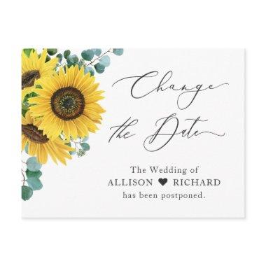 Change the Date Postponed Eucalyptus Sunflower Post