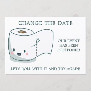 Change The Date Toilet Paper Event Cancellation Invitations