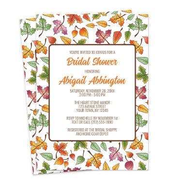 Changing Leaves Fall Bridal Shower Invitations