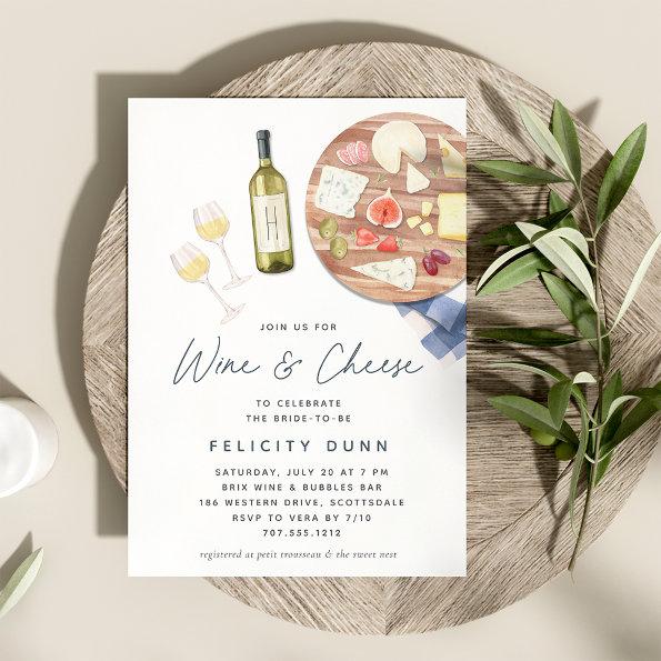 Charcuterie Board Wine & Cheese Bridal Shower Invitations