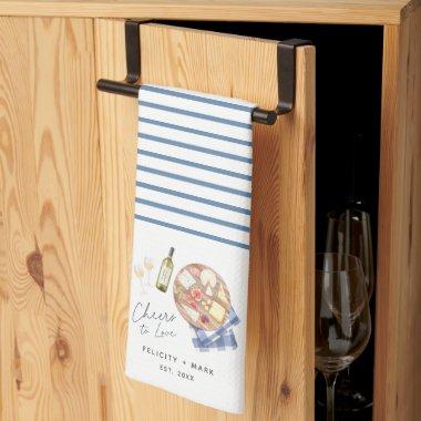 Charcuterie Board Wine & Cheese Cheers to Love Kitchen Towel